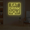 Elevate Your Man Cave with Eat Drink Golf - Golf Neon Sign - NEONXPERT