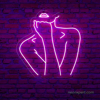 Female Body Silhouette Neon Light for Contemporary Spaces - NeonXpert