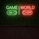 Game On World Off – Game Room Led Light Decor - NEONXPERT