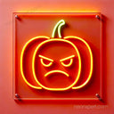 Halloween Expressive Pumpkin Neon Sign | LED Light Spooky Wall Decor - NeonXpert