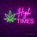 High Times Neon Sign - Laid-Back LED Decor for Relaxation Spaces - NeonXpert