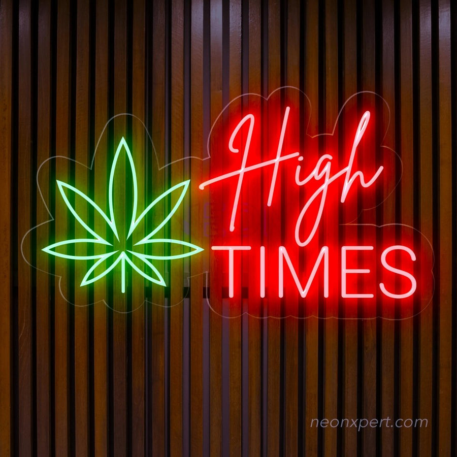 High Times Neon Sign - Laid-Back LED Decor for Relaxation Spaces - NeonXpert