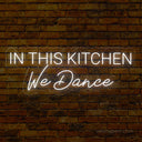 In This Kitchen We Dance Neon Sign - Heartwarming Kitchen Decor - NeonXpert
