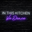 In This Kitchen We Dance Neon Sign - Heartwarming Kitchen Decor - NeonXpert