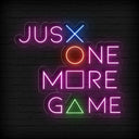 Just One More Game Neon Sign | Led Light Decor For Game Room - NEONXPERT