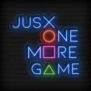 Just One More Game Neon Sign | Led Light Decor For Game Room - NEONXPERT