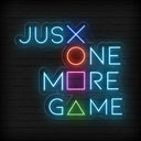 Just One More Game Neon Sign | Led Light Decor For Game Room - NEONXPERT