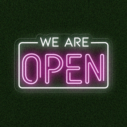 LED We Are Open Neon Sign | Business Window Signage - NEONXPERT