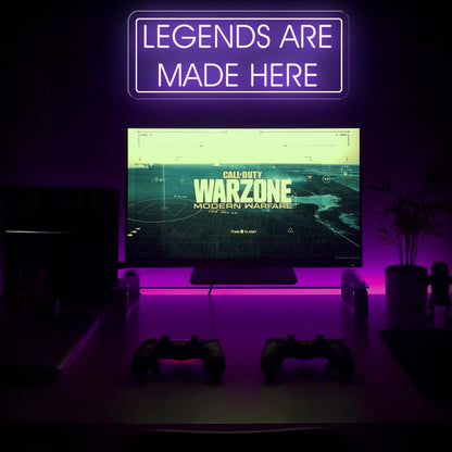 Legends Are Made Here | Motivational Game Room Neon Sign - NEONXPERT