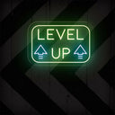 Level Up Neon Sign - Game Room Lighting & Decor - NEONXPERT