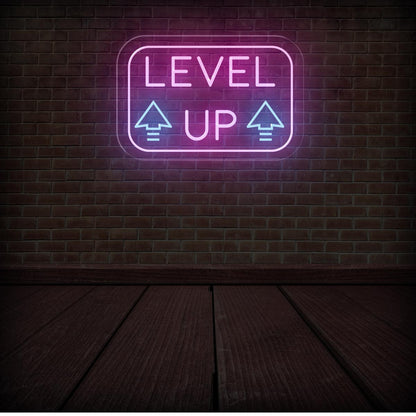 Level Up Neon Sign - Game Room Lighting & Decor - NEONXPERT