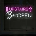 Neon Open Sign for Upstairs Bar - Inviting Illumination - NEONXPERT