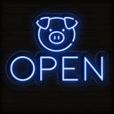 Neon Pig Open Sign Cute LED Light - NEONXPERT