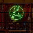 Oh Baby Neon Sign Large - Perfect Baby Shower Backdrop - NeonXpert