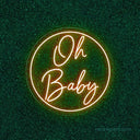 Oh Baby Neon Sign Large - Perfect Baby Shower Backdrop - NeonXpert
