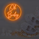 Oh Baby Neon Sign Large - Perfect Baby Shower Backdrop - NeonXpert