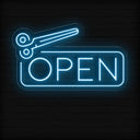 Open and Close Scissor Neon Sign for Salons | Ligh up Salon Business Sign - NEONXPERT