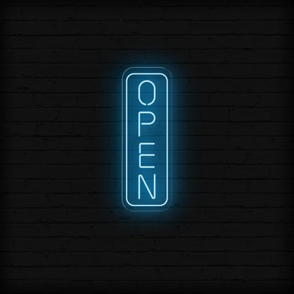 Open Vertical LED Neon Sign | Large Outdoor Light Up Sign - NEONXPERT