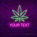 Personalized Weed Leaf LED Neon Sign - NeonXpert
