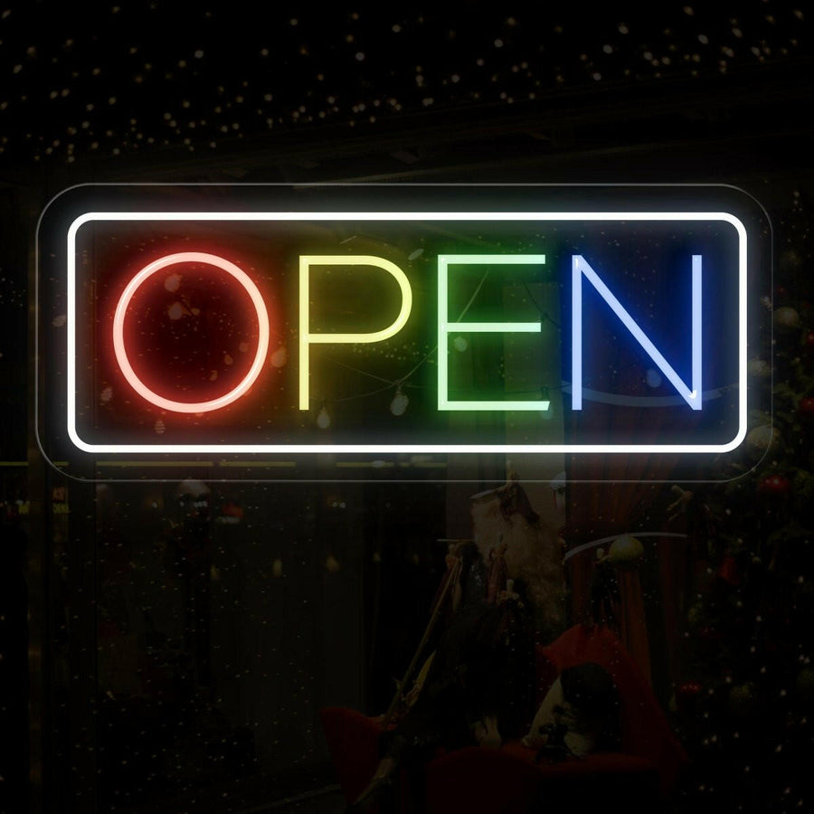 Rainbow Open Neon Sign | Embrace Colorful Brilliance - NEONXPERT