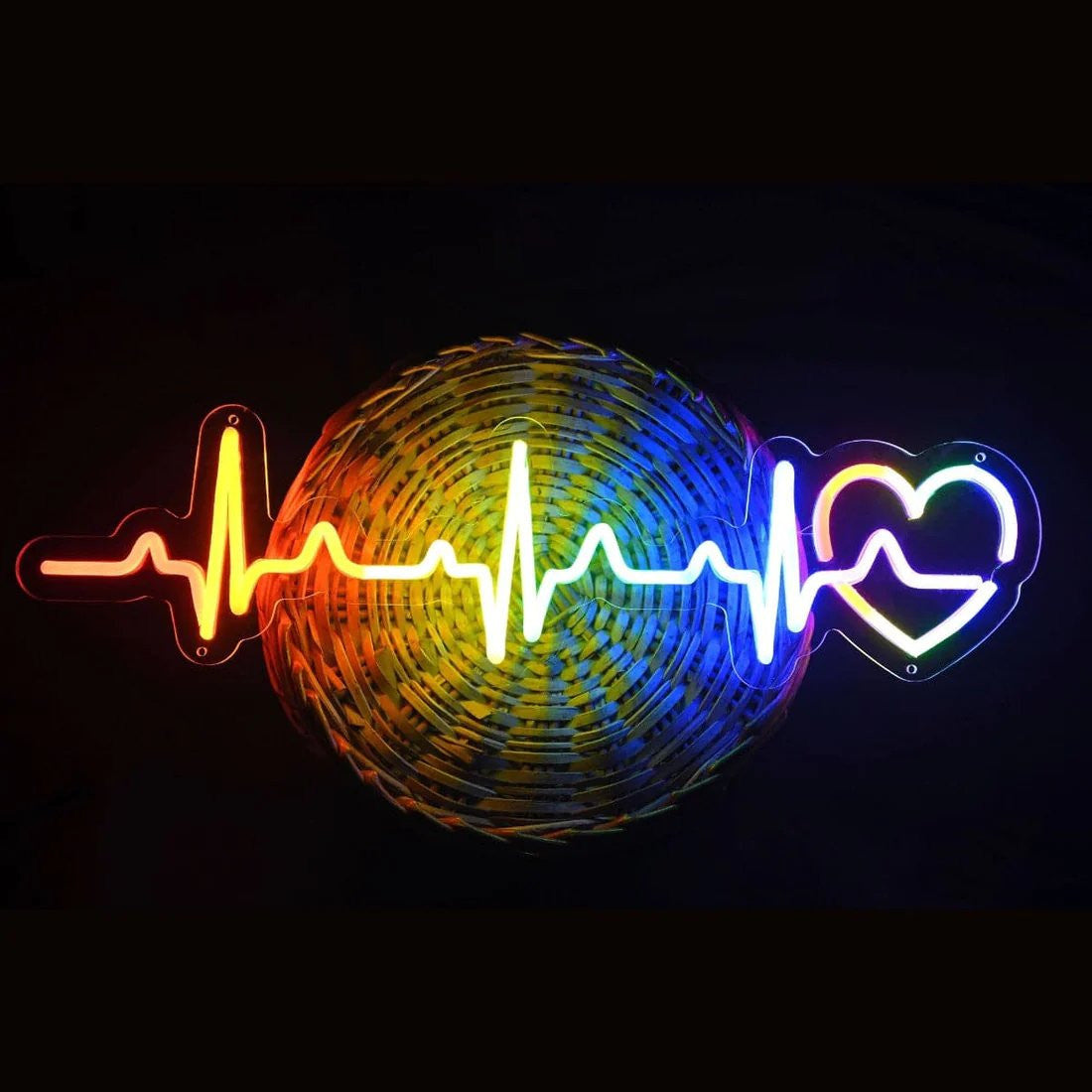 Rainbow Heartbeat Neon Sign – NeonXpert