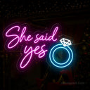 She Said Yes LED Neon Sign - Large Engagement Decor - NeonXpert