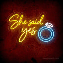 She Said Yes LED Neon Sign - Large Engagement Decor - NeonXpert