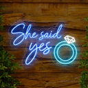 She Said Yes LED Neon Sign - Large Engagement Decor - NeonXpert