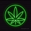 Weed Leaf LED Neon Sign | Green Weed Decor For Man cave - NeonXpert