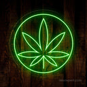 Weed Leaf LED Neon Sign | Green Weed Decor For Man cave - NeonXpert