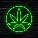 Weed Leaf LED Neon Sign | Green Weed Decor For Man cave - NeonXpert