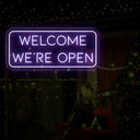 Welcome We're Open Neon Sign | Business Window Light - NEONXPERT