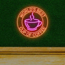 World's Best Cup Of Coffee Neon Sign - Cafe Decor - NeonXpert