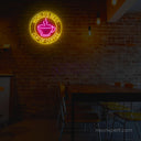 hot pink world's best cup of coffee sign