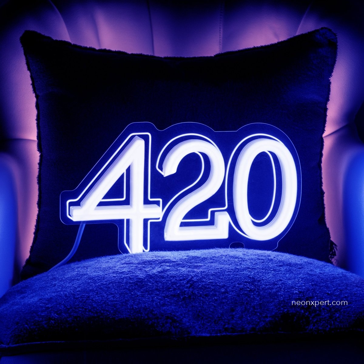 420 Sign - 420 Weed Mini LED Light - NeonXpert6 x 3 in (USB)Blue