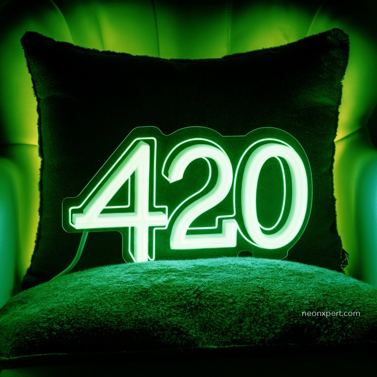 420 Sign - 420 Weed Mini LED Light - NeonXpert6 x 3 in (USB)Green