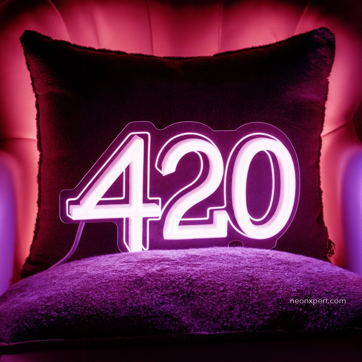 420 Sign - 420 Weed Mini LED Light - NeonXpert6 x 3 in (USB)Hot Pink