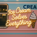 Ice Cream Solves Everything LED Neon Sign