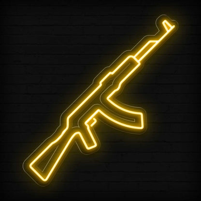 yellow gun led neon light