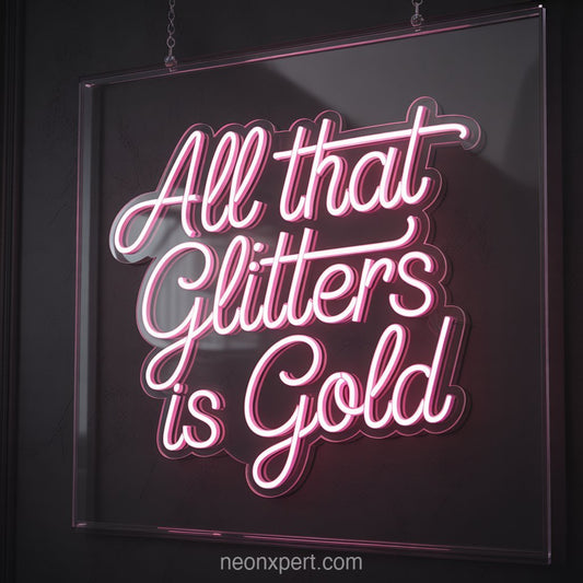 All That Glitters Is Gold | Chic Neon Light for Beauty & Hair Salons Decor - NeonXpertSmallWhite