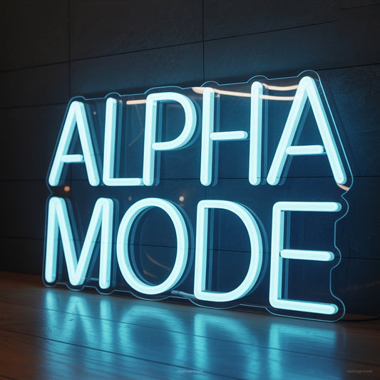Alpha Mode Neon Light Gym Decor - NeonXpertSmallWhite
