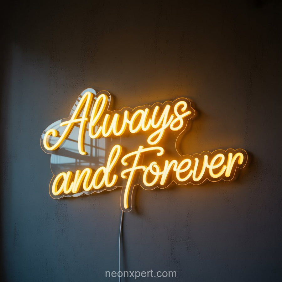 Always and Forever | Wedding Neon Sign for Romantic Celebrations - NeonXpertSmallWhite