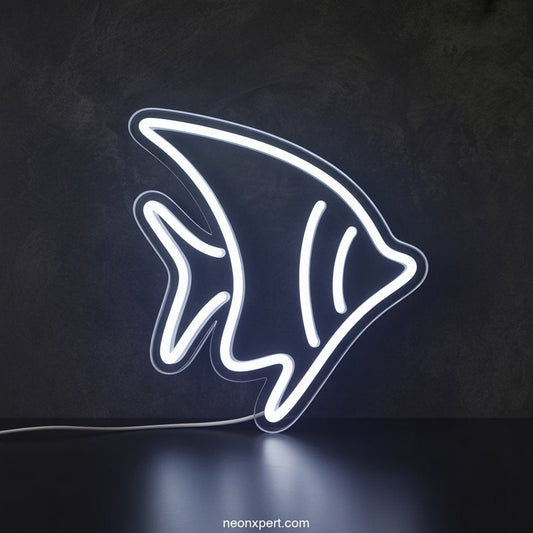 Angelfish Neon Sign LED Neon Light - NeonXpertSmallWhite