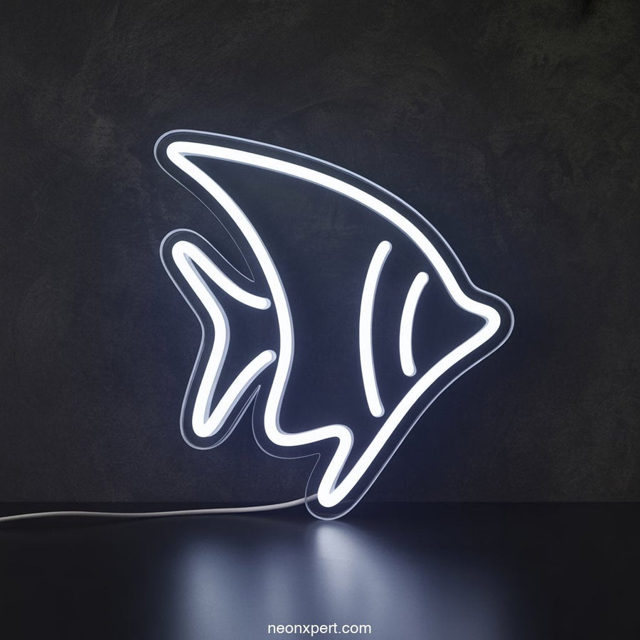 Angelfish Neon Sign LED Neon Light - NeonXpertSmallWhite