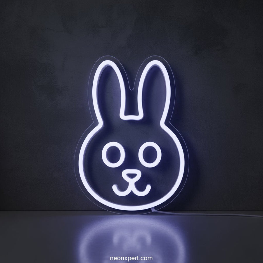 Bad Bunny Emoji Neon Sign LED Neon Art Light - NeonXpertSmallWhite