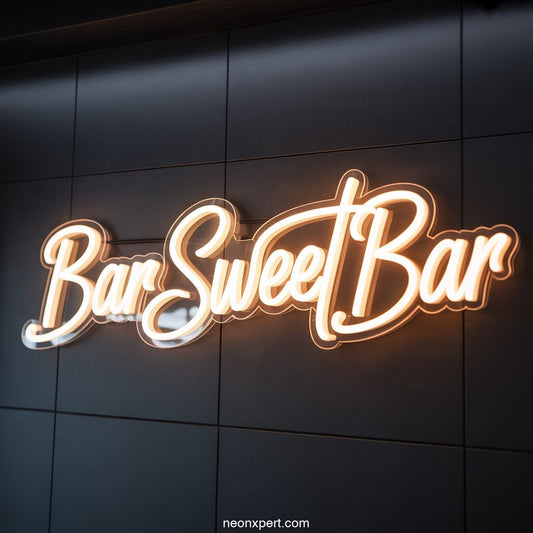 Bar Sweet Bar Neon Sign Wall Art - NeonXpertSmallWhite