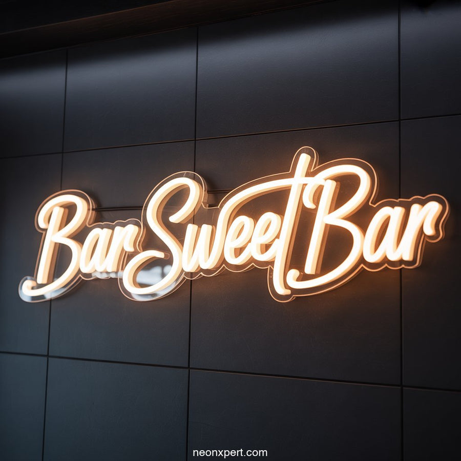Bar Sweet Bar Neon Sign Wall Art - NeonXpertSmallWhite
