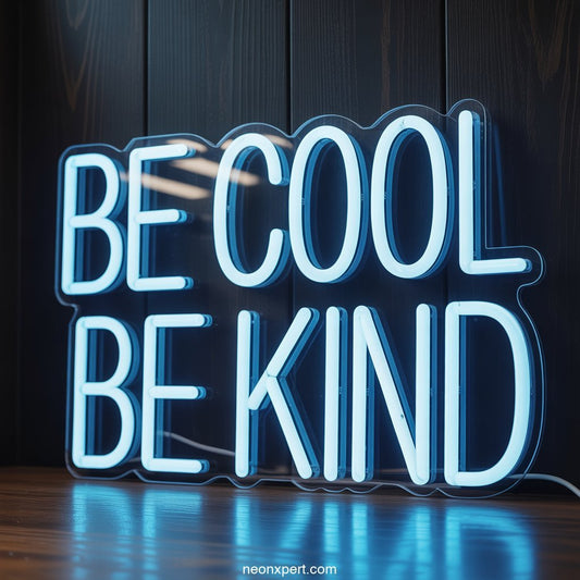 Be Cool, Be Kind Neon Sign Decor - NeonXpertSmallWhite