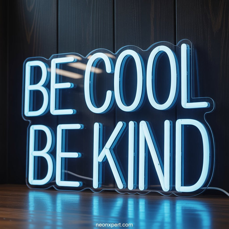 Be Cool, Be Kind Neon Sign Decor - NeonXpertSmallWhite
