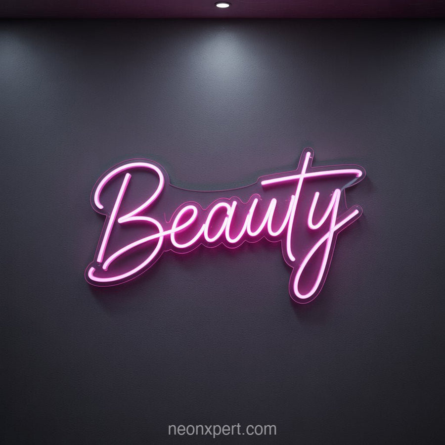 Beauty & Hair Salon Neon Light Wall Art - NeonXpertSmallWhite